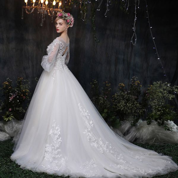 2019 new white wedding dress long tail princess flower decoration bride wedding dress
2019 new white wedding dress long tail princess flower decoration bride wedding dress