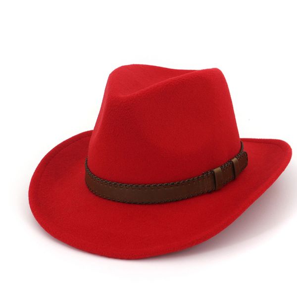 men women wool western cowboy hat with punk belt outdoor travel sombrero hombre hat size 56-58cm
men women wool western cowboy hat with punk belt outdoor travel sombrero hombre hat size 56-58cm