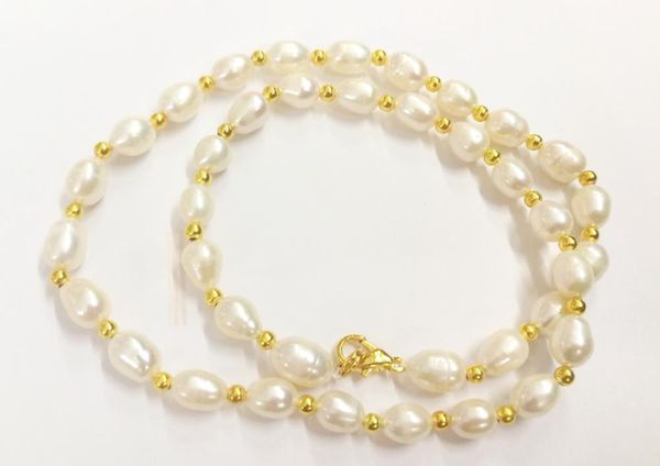 7x8mm white pink purple pearl oval beads choker gold beads mixed necklace gold clasp natural freshwater pearl women jewelry, Silver
7x8mm white pink purple pearl oval beads choker gold beads mixed necklace gold clasp natural freshwater pearl women jewelry, Silver
