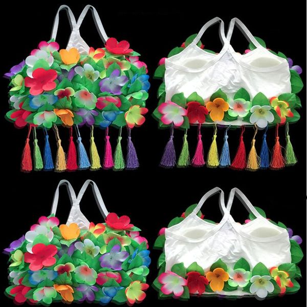 new colorful hawaii flower bra with tassel pendant floral camisoles bra hula dance costume cosplay party costume christmas, Black;red
new colorful hawaii flower bra with tassel pendant floral camisoles bra hula dance costume cosplay party costume christmas, Black;red