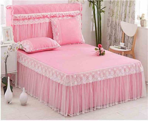 korean princess bedspread bed sheet pillowcases king queen lace bed skirt wedding bedding cover solid color home textile
korean princess bedspread bed sheet pillowcases king queen lace bed skirt wedding bedding cover solid color home textile