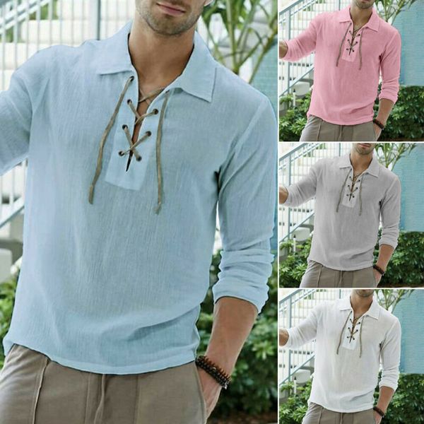 brand new autumn men's t-shirts linen cotton long sleeve solid loose casual bandage turn down collar fashion 2019, White;black
brand new autumn men's t-shirts linen cotton long sleeve solid loose casual bandage turn down collar fashion 2019, White;black
