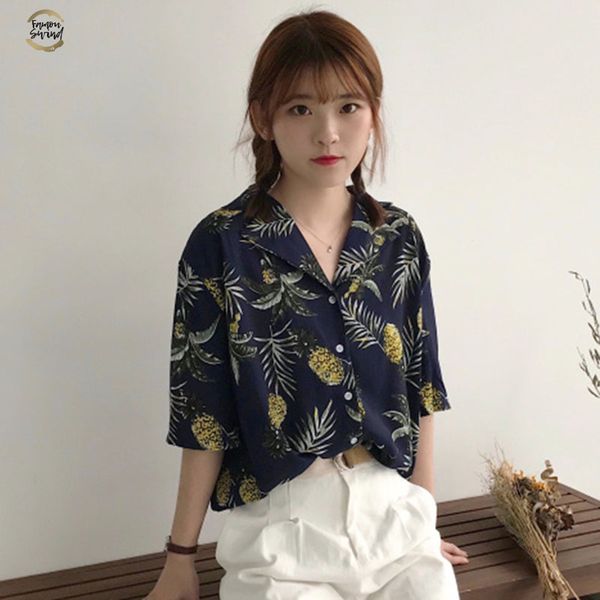 women blouse and printed vintage korean short sleeve casual blusas beach lady shirts cap sleeve female clothes, White
women blouse and printed vintage korean short sleeve casual blusas beach lady shirts cap sleeve female clothes, White