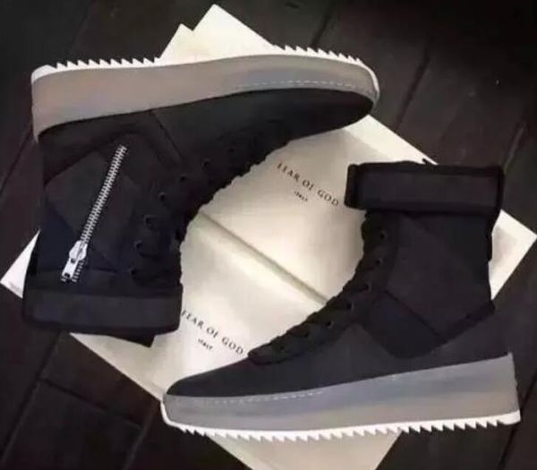 2019 lack white red fear of god military sneakers hight army boots men and women fashion shoes martin boots size 38-46, Black
2019 lack white red fear of god military sneakers hight army boots men and women fashion shoes martin boots size 38-46, Black
