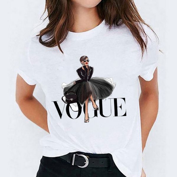 women elegant magazine cartoon cute ladies vogue graphic womens tees female camisas lady t-shirt harajuku t shirt t-shirts, White
women elegant magazine cartoon cute ladies vogue graphic womens tees female camisas lady t-shirt harajuku t shirt t-shirts, White