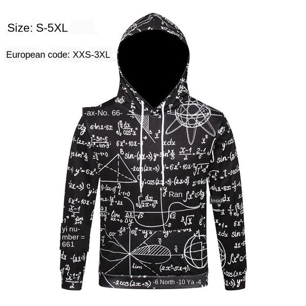 mens designer autumn 3d long sleeve hooded sweater einstein mathematical formula printed hoodie couple clothes, Black
mens designer autumn 3d long sleeve hooded sweater einstein mathematical formula printed hoodie couple clothes, Black