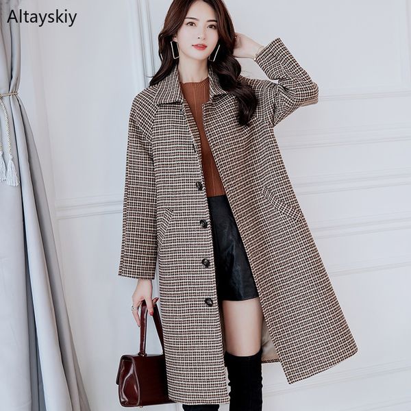 blends women warm winter soft ladies all-match retro plaid trendy womens single breasted pockets long coat wool new, Black
blends women warm winter soft ladies all-match retro plaid trendy womens single breasted pockets long coat wool new, Black