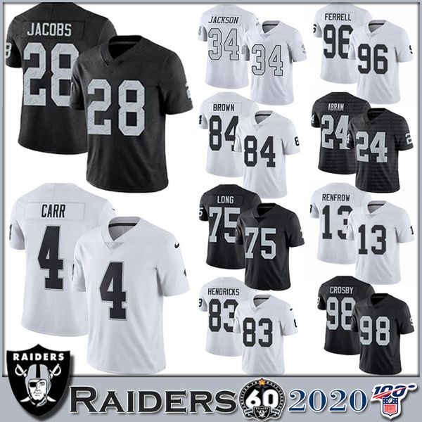 Oakland 28 Josh Jacobs Raider трикотажные изделия футбола 4 Дерек Карр 34 Бо Джексон 96 Clelin Феррелл 24 Johnathan Абрам 84 Антонио Браун 75 долго
Oakland 28 Josh Jacobs Raider трикотажные изделия футбола 4 Дерек Карр 34 Бо Джексон 96 Clelin Феррелл 24 Johnathan Абрам 84 Антонио Браун 75 долго
