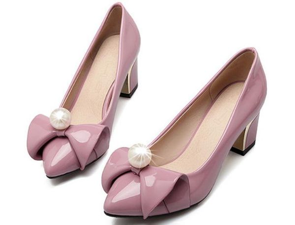 2019 bowknot women's shoes in spring and autumn with new style high heel coarse heel pointed end @165, Black
2019 bowknot women's shoes in spring and autumn with new style high heel coarse heel pointed end @165, Black