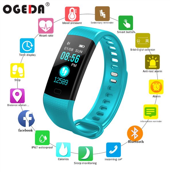 ogeda y5 smartwatch men women bracelet led waterproof smart wrist band heart rate blood pressure pedometer clock for android ios, Slivery;brown
ogeda y5 smartwatch men women bracelet led waterproof smart wrist band heart rate blood pressure pedometer clock for android ios, Slivery;brown