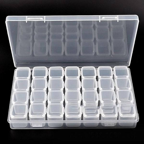 12/28 grid compartment transparent box jewellery packing plastic removable box nail art tool storage case, Silver
12/28 grid compartment transparent box jewellery packing plastic removable box nail art tool storage case, Silver