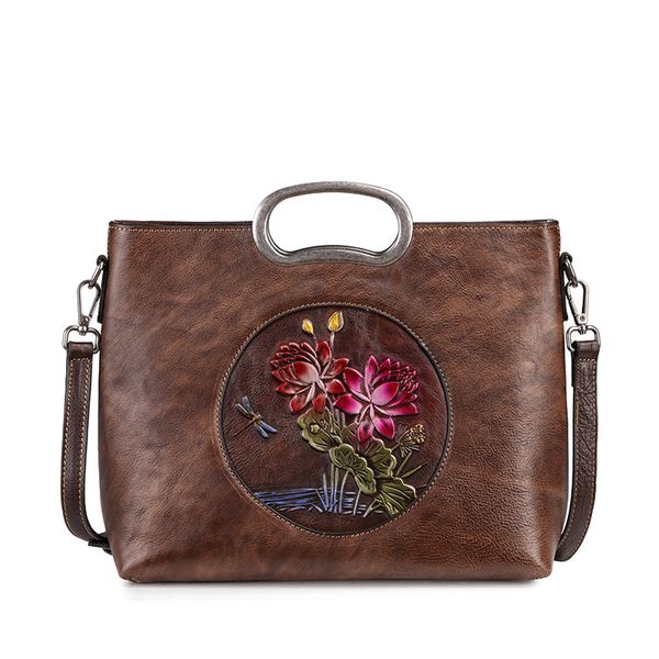 vintage a4 beautiful red coffee black flower pattern genuine leather women handbag briefcase shoulder messenger bag tote m8121
vintage a4 beautiful red coffee black flower pattern genuine leather women handbag briefcase shoulder messenger bag tote m8121