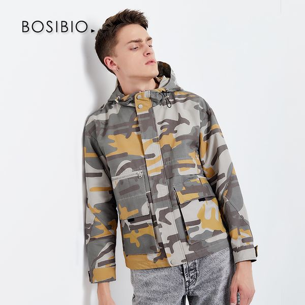 bosibio autumn men cotton jacket thin slim long sleeve camouflage jackets hooded 2019 windbreaker 19739, Black;brown
bosibio autumn men cotton jacket thin slim long sleeve camouflage jackets hooded 2019 windbreaker 19739, Black;brown