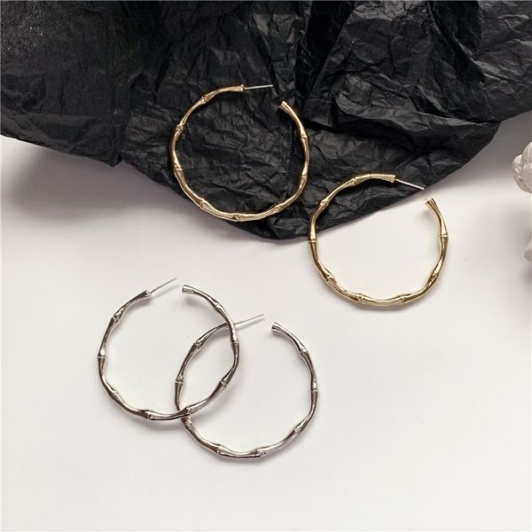 vintage bamboo shape big hoop earrings hyperbole fashion round earrings, Golden;silver
vintage bamboo shape big hoop earrings hyperbole fashion round earrings, Golden;silver