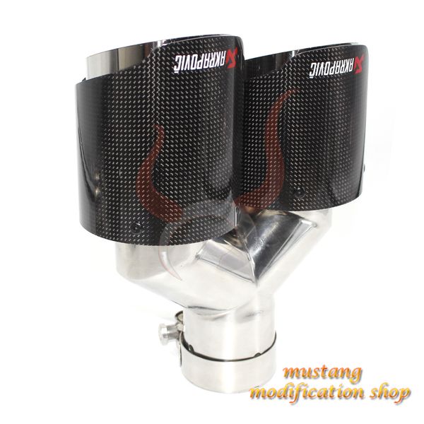 left akrapovic carbon fiber muffler exhaust tailpipe nozzle car exhause y - shaped straight plain cloth glossy surface
left akrapovic carbon fiber muffler exhaust tailpipe nozzle car exhause y - shaped straight plain cloth glossy surface
