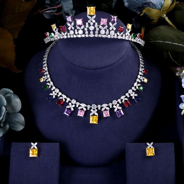 jankelly nigeria 3pcs bridal zirconia jewelry sets for women party, dubai nigeria cz crystal wedding jewelry sets, Silver 
jankelly nigeria 3pcs bridal zirconia jewelry sets for women party, dubai nigeria cz crystal wedding jewelry sets, Silver