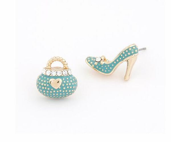 new fashionable individual character high-heeled shoes bag asymmetrical ear stud individual character contracted vogue classic delicate, Silver
new fashionable individual character high-heeled shoes bag asymmetrical ear stud individual character contracted vogue classic delicate, Silver