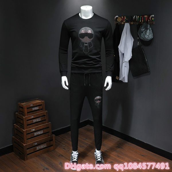 2019 long sleeve+trousers new summer casual ice plaid suit personality drilling sets plus size -5xl, Gray
2019 long sleeve+trousers new summer casual ice plaid suit personality drilling sets plus size -5xl, Gray