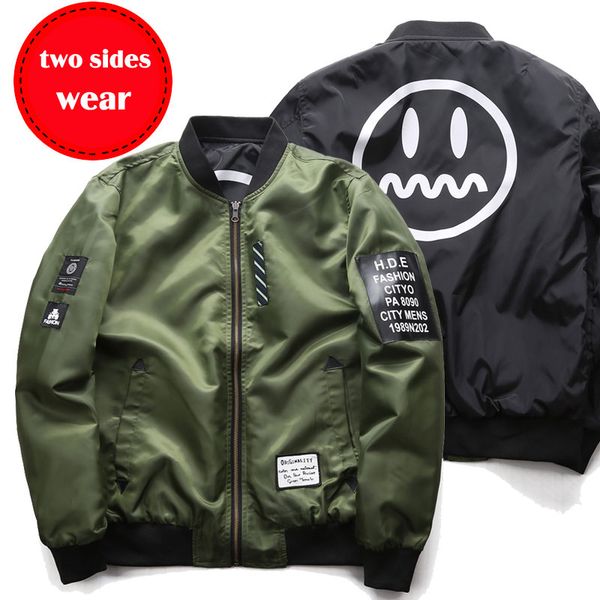 двусторонняя одежда ma-1 flight bomber весенняя куртка мужская 2019 army green jacket fasion бейсбол мужская плюс размер 6xl, Black;brown
двусторонняя одежда ma-1 flight bomber весенняя куртка мужская 2019 army green jacket fasion бейсбол мужская плюс размер 6xl, Black;brown