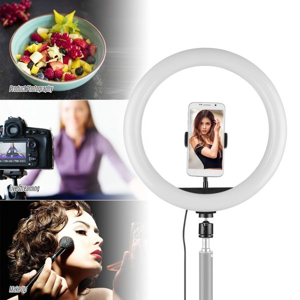 12.5inch led ring selfie video light lamp 10w dimmable 2700-5500k color temperature with phone holder for iphone samsung huawei
12.5inch led ring selfie video light lamp 10w dimmable 2700-5500k color temperature with phone holder for iphone samsung huawei