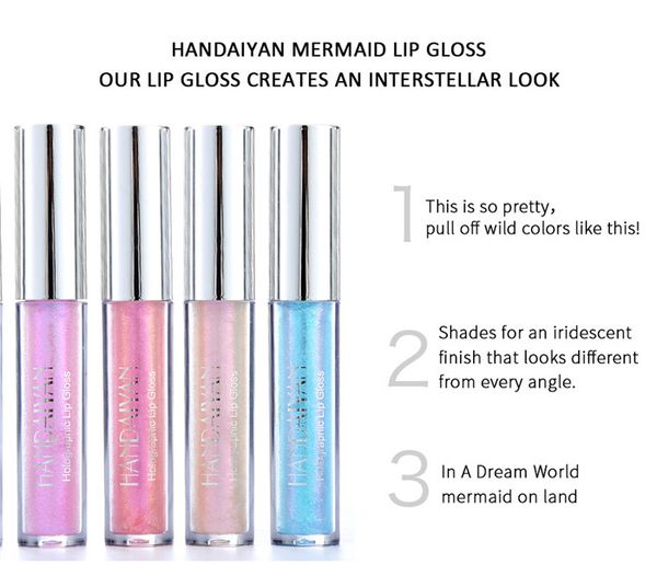 HANDAIYAN 6 цветов свечения блестки переливаются Mermaid Блеск для губ Tint Увлажняющий вод
HANDAIYAN 6 цветов свечения блестки переливаются Mermaid Блеск для губ Tint Увлажняющий вод