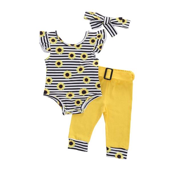 focusnorm newborn baby girls sunflower outfits set ruffle sleeveless romper+pants + headband 3pcs summer clothes set 0-12months, White
focusnorm newborn baby girls sunflower outfits set ruffle sleeveless romper+pants + headband 3pcs summer clothes set 0-12months, White