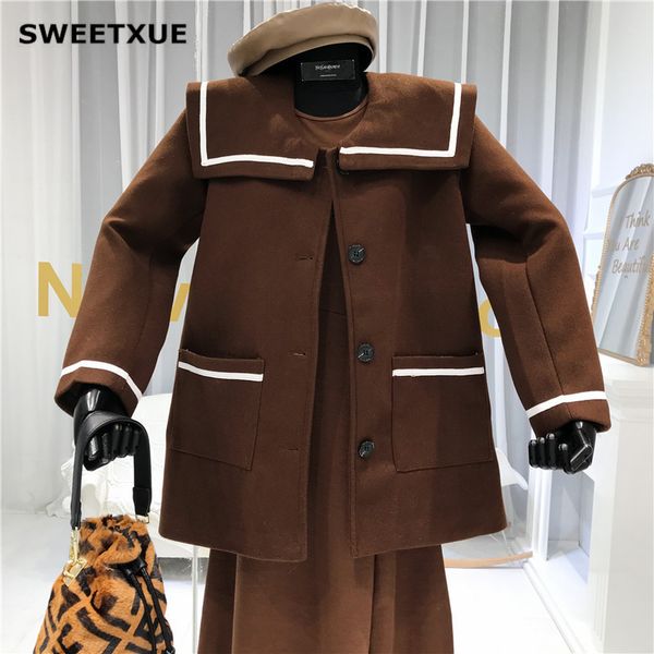 sweetxue new women's fall and winter clothes outwear long woolen coat female women dress single breasted loose colorblock jacket, Black
sweetxue new women's fall and winter clothes outwear long woolen coat female women dress single breasted loose colorblock jacket, Black