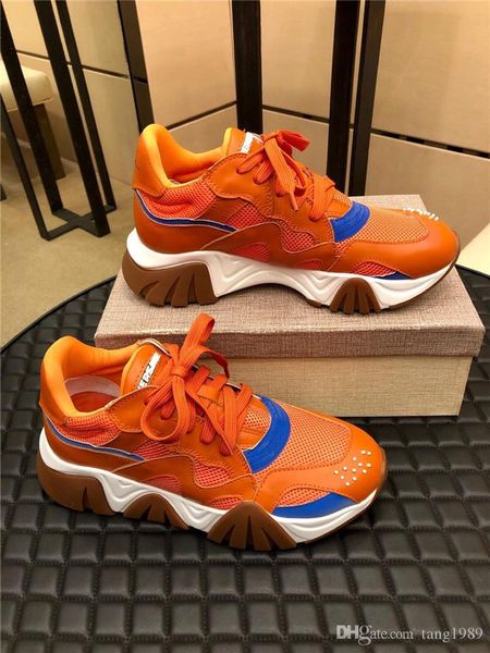 the new men and women models cowhide mesh stitching thick bottom increased sports and leisure running shoes
the new men and women models cowhide mesh stitching thick bottom increased sports and leisure running shoes