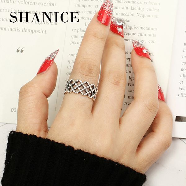 shanice retro thai silver 100% celebrity 925 sterling silver jewelry clover grid open rings for women bijoux en argent
shanice retro thai silver 100% celebrity 925 sterling silver jewelry clover grid open rings for women bijoux en argent