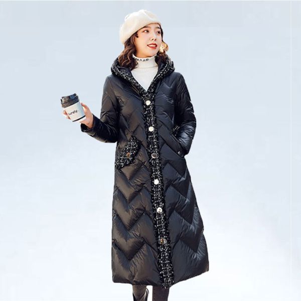 2020 winter jacket long white duck down coat women thick long winter coat women parka female puffer jacket outerwear hooded, Black
2020 winter jacket long white duck down coat women thick long winter coat women parka female puffer jacket outerwear hooded, Black