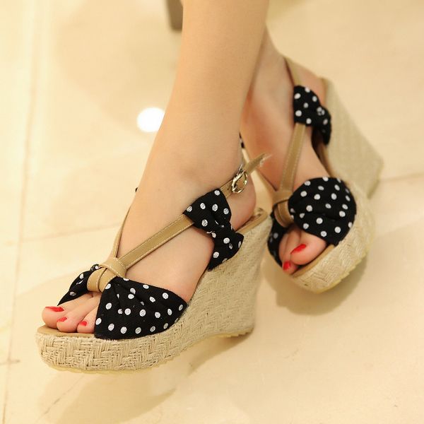 new women bohemia wedge sandals peep toe ankle strap buckle fashion woman shoes platform ladies beach shoes female sandals, Black
new women bohemia wedge sandals peep toe ankle strap buckle fashion woman shoes platform ladies beach shoes female sandals, Black