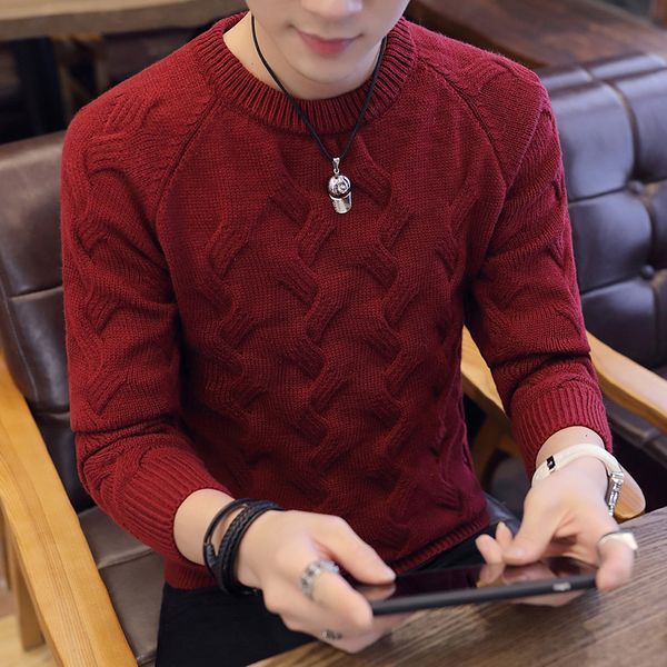 men's sweaters in the autumn and winter of 2021 men to teenage round collar make knitting sweater, White;black
men's sweaters in the autumn and winter of 2021 men to teenage round collar make knitting sweater, White;black