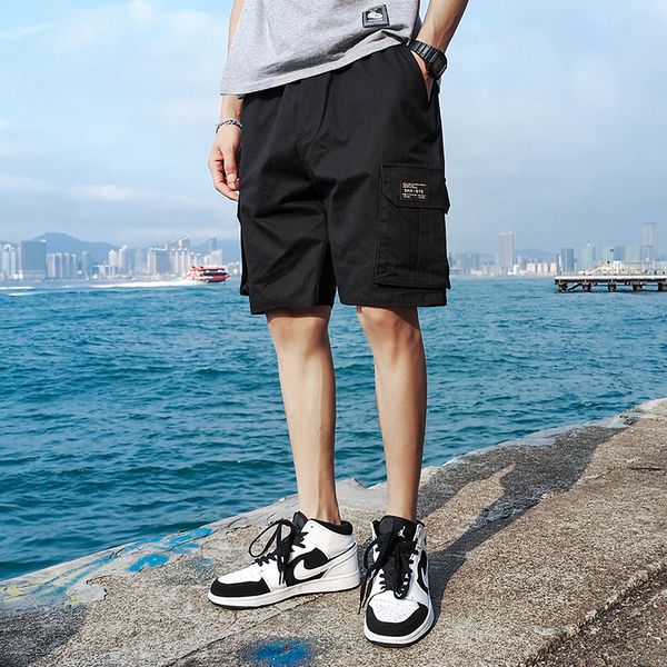 men's shorts 2021 summer baggy multi pocket cargo male polyester black army green mens tactical short pants, White;black
men's shorts 2021 summer baggy multi pocket cargo male polyester black army green mens tactical short pants, White;black