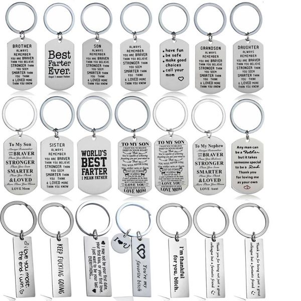 stainless steel keyring keychain engraved words mother daughter dad brother son sister family lovers friends inspirational gifts, Silver
stainless steel keyring keychain engraved words mother daughter dad brother son sister family lovers friends inspirational gifts, Silver