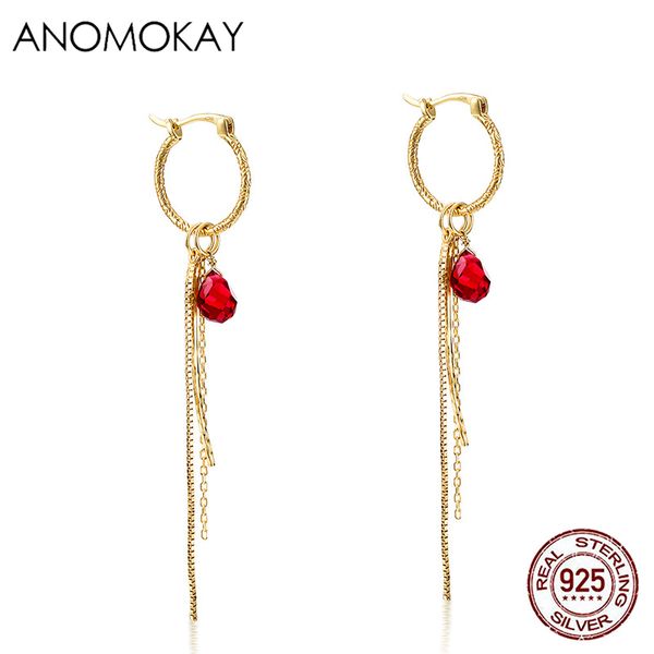 anomokay original design gold color tassel drop earrings for valentine's day gift 925 sterling silver red crystal earring, Golden;silver
anomokay original design gold color tassel drop earrings for valentine's day gift 925 sterling silver red crystal earring, Golden;silver
