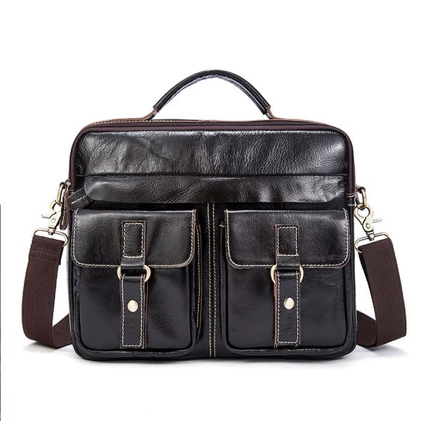 myosazee male genuine leather business bag men's handbag soft handle 14 inches bag 
myosazee male genuine leather business bag men's handbag soft handle 14 inches bag