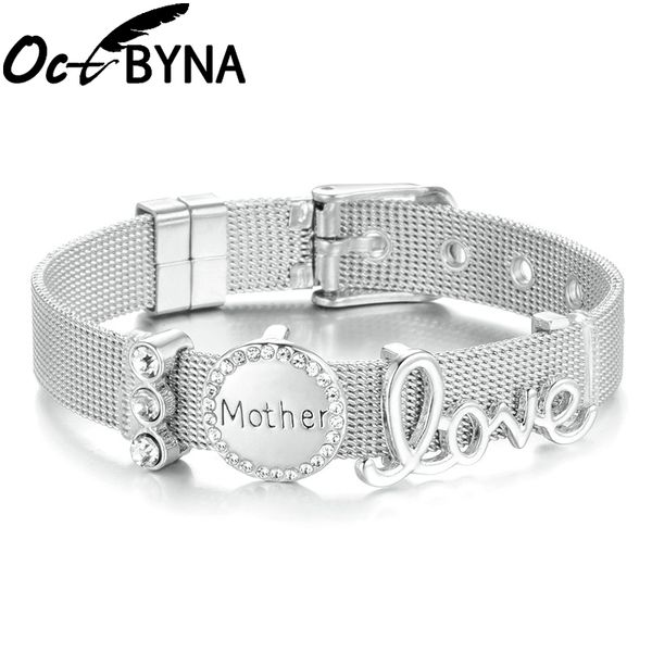 octbyna mesh bracelet set stainless steel love mother charm bracelet for women strap jewelry women lover gift dropshipping, Golden;silver
octbyna mesh bracelet set stainless steel love mother charm bracelet for women strap jewelry women lover gift dropshipping, Golden;silver