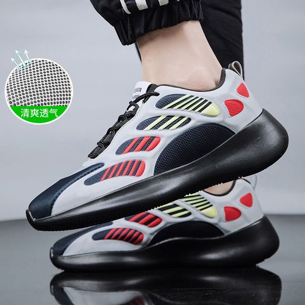 sports shoes men's shoes summer high-quality 2020 new korean version trend mesh breathable casual running, Black;red
sports shoes men's shoes summer high-quality 2020 new korean version trend mesh breathable casual running, Black;red