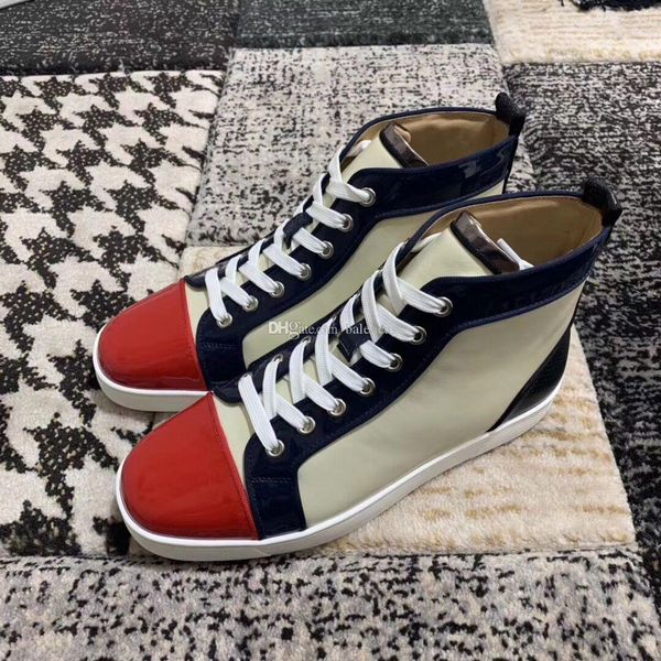 luxuious brand sneakers red bottom flat matte leather mens womens shoes high cut with patchwork matte leather casual walking shoes cheap, Black
luxuious brand sneakers red bottom flat matte leather mens womens shoes high cut with patchwork matte leather casual walking shoes cheap, Black