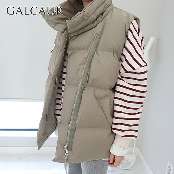galcaur casual loose cottons vest for women turtleneck sleeveless autumn whiter warm cotton waistcoats female fashion 2019 tide, Black;white
galcaur casual loose cottons vest for women turtleneck sleeveless autumn whiter warm cotton waistcoats female fashion 2019 tide, Black;white