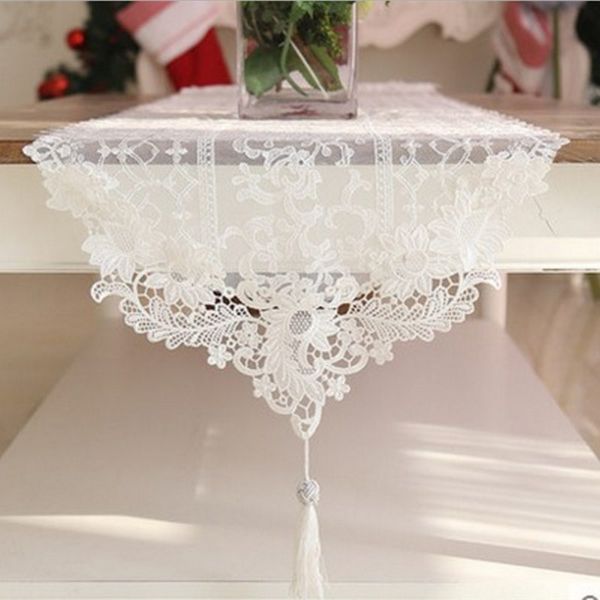 

european table runner luxury lace tablecloth wedding decoration elegant pendant piano cover romantic embroidery table covers