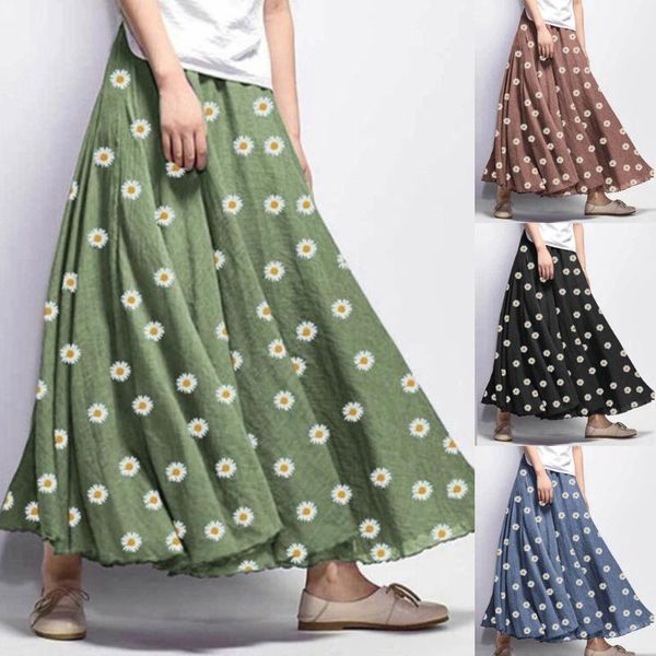 fashion unique design women summer skirt causal little daisy print loose split long skirt high waist maxi female, Black
fashion unique design women summer skirt causal little daisy print loose split long skirt high waist maxi female, Black