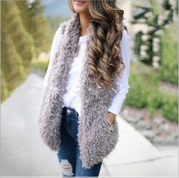 2019 fashion women's autumn winter warm sleeveless fleece jacket ladies cashmere long-haired vest coat outwear, Black;white
2019 fashion women's autumn winter warm sleeveless fleece jacket ladies cashmere long-haired vest coat outwear, Black;white