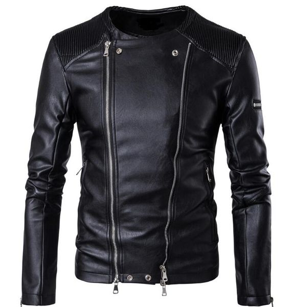 m-5xl 2019 spring men's new fashion jacke personalized large size round neck diagonal zipper locomotive pu jacket, Black
m-5xl 2019 spring men's new fashion jacke personalized large size round neck diagonal zipper locomotive pu jacket, Black