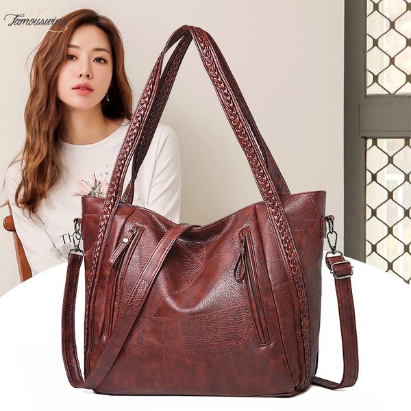 new brand soft leather large pocket casual handbag womens handbag shoulder bag large capacity handbag black brown
new brand soft leather large pocket casual handbag womens handbag shoulder bag large capacity handbag black brown