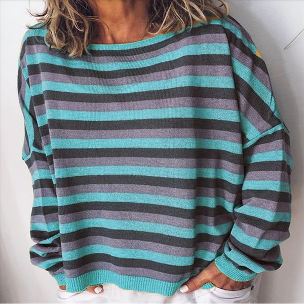 2019 candy long sleeve striped t-shirt large size candy color base shirt women's fashion, White
2019 candy long sleeve striped t-shirt large size candy color base shirt women's fashion, White