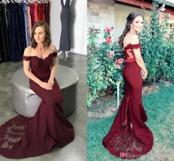 burgundy 2019 beads sequined mermaid prom dresses lace applique off shoulder floor length elegant formal dresses wear vestidos, Black
burgundy 2019 beads sequined mermaid prom dresses lace applique off shoulder floor length elegant formal dresses wear vestidos, Black