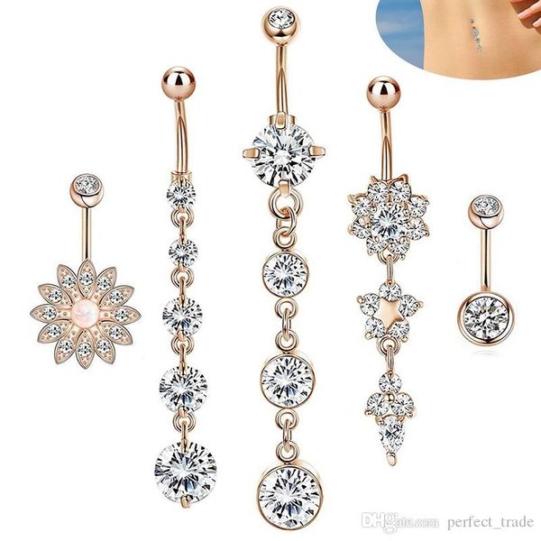 wholesale fashion women navel ring hoop tassel navel ring flower navel button ring five-piece combination ing, Silver
wholesale fashion women navel ring hoop tassel navel ring flower navel button ring five-piece combination ing, Silver
