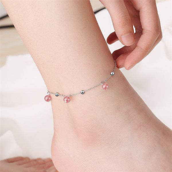 everoyal charm 925 sterling silver anklets for women jewelry fashion crystal pink ball female bracelets accessories girls gift, Red;blue
everoyal charm 925 sterling silver anklets for women jewelry fashion crystal pink ball female bracelets accessories girls gift, Red;blue