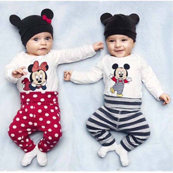 3pcs cute baby kids girl boy outfits set mouse clothes set long sleeve romper striped pants hat outfit clothes, White
3pcs cute baby kids girl boy outfits set mouse clothes set long sleeve romper striped pants hat outfit clothes, White